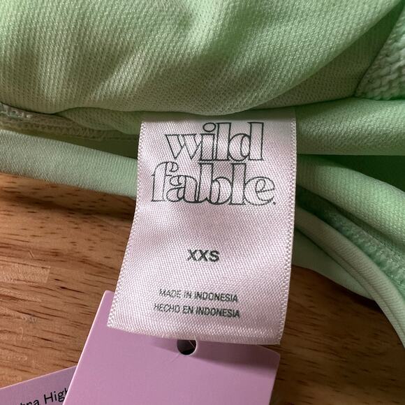 Wild Fable Women's Light Green Cut Out One Piece Swimsuit - Size XXS - NWT - Picture 2 of 8